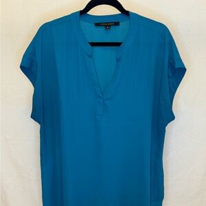 Cynthia Steffe Blue V-Neck Top